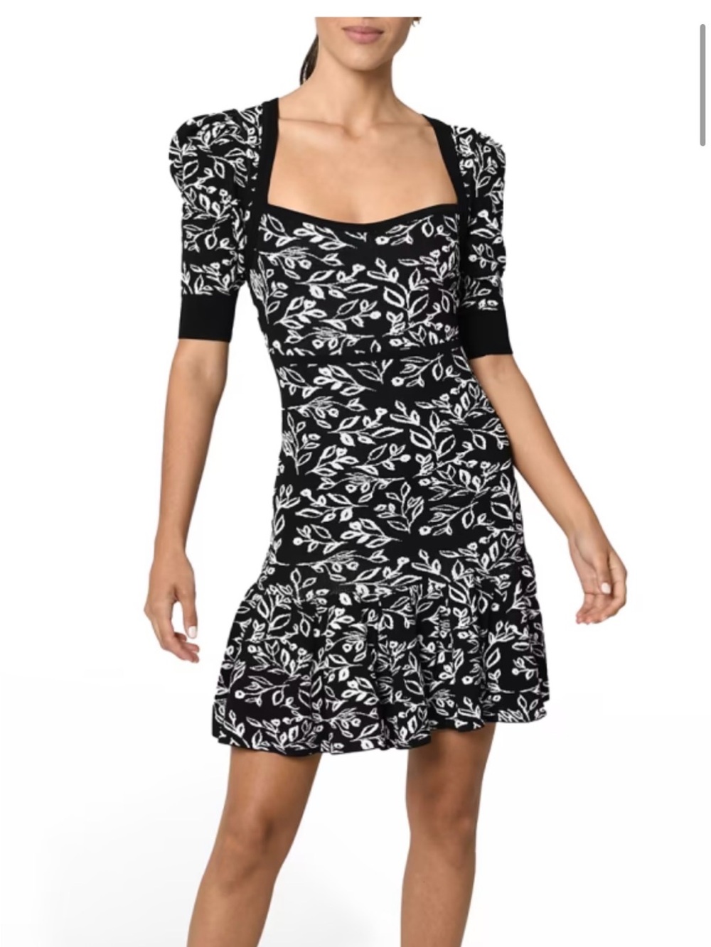Nicole Miller black and white mini dress